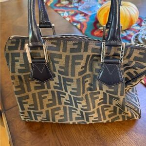 Fendi Black and Tan Satchel